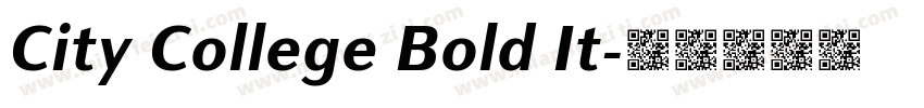 City College Bold It字体转换